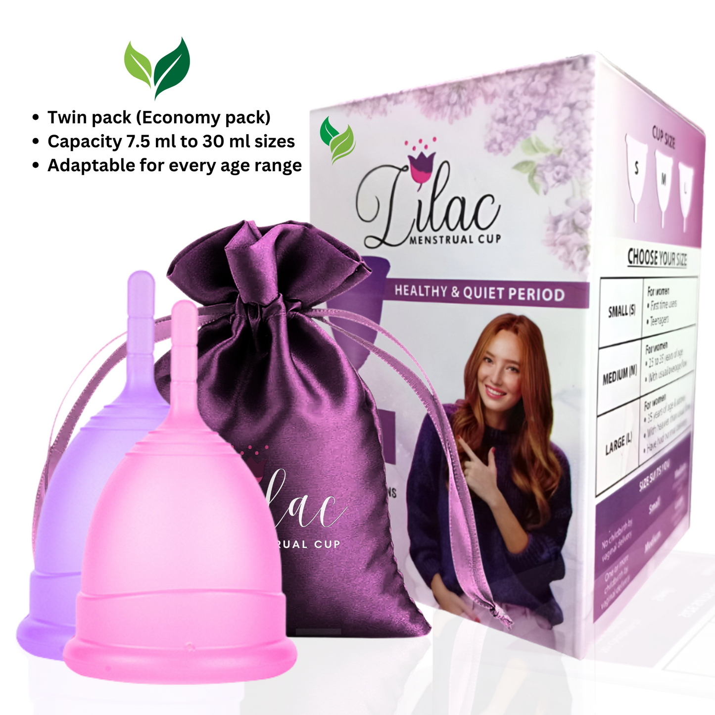 Lilac Menstrual Cup Economy Pack