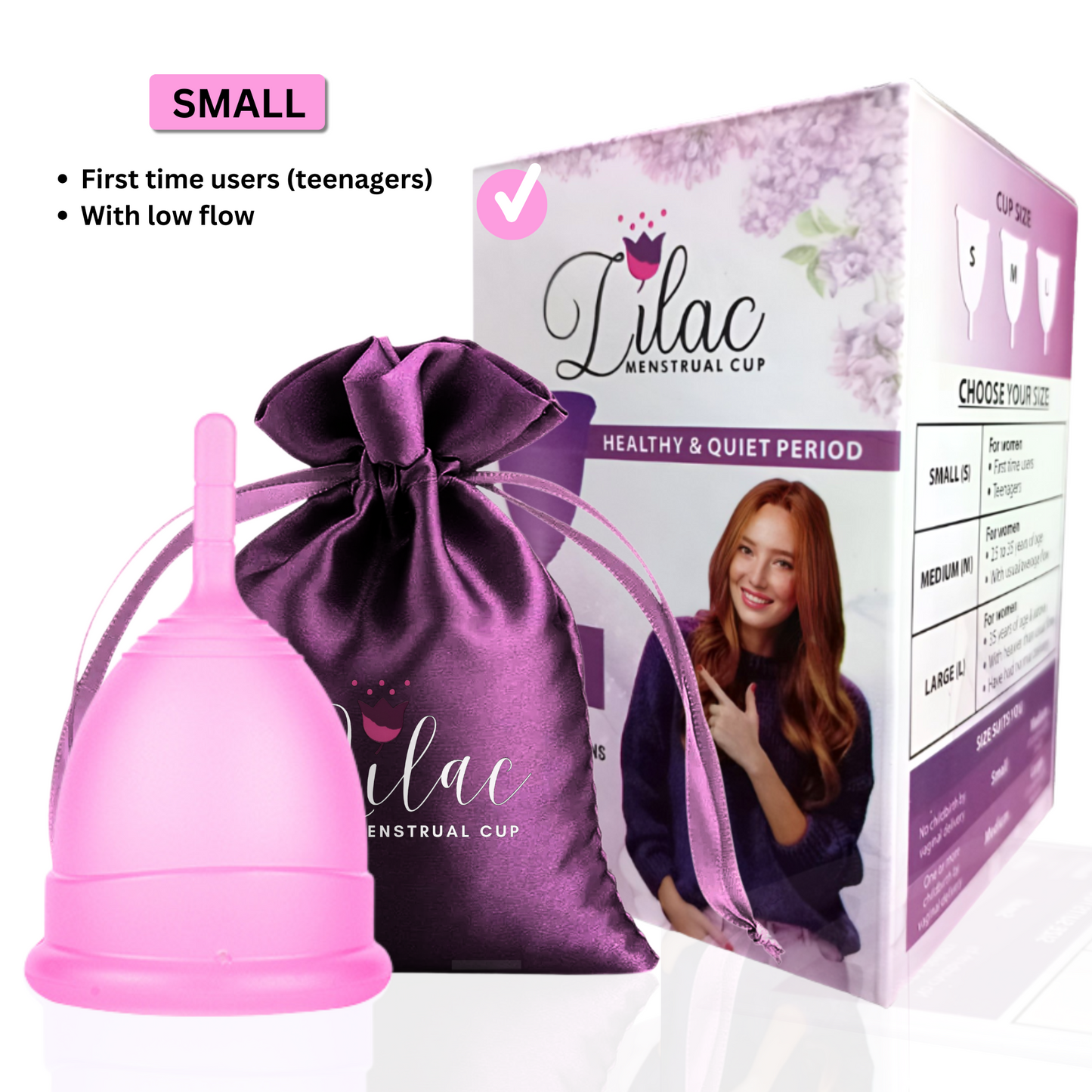 Small Size Lilac Menstrual Cup