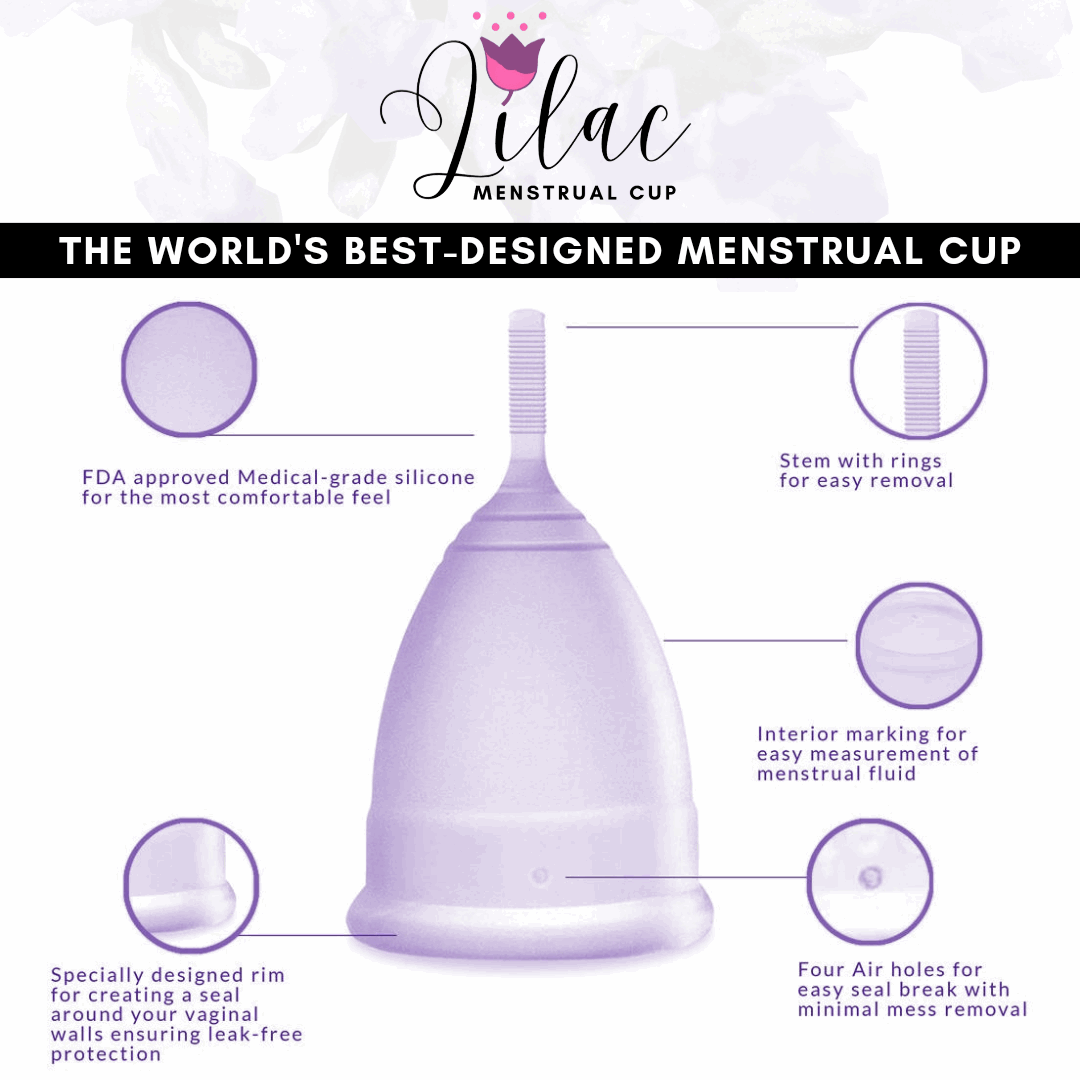 Lilac Medical-Grade FDA Approved Silicone Menstrual Cup - Lilac Menstrual Cup